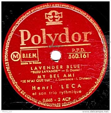 [Pochette de Lavender blue / Again (Henry LECA) - verso]