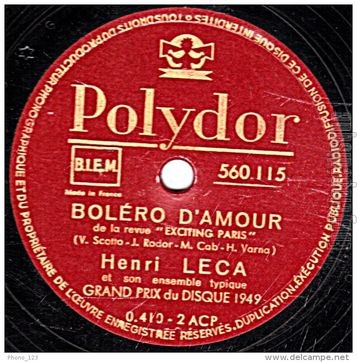 [Pochette de Joseph est au Brsil / Bolro d’amour (Henry LECA)]