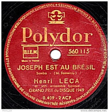 [Pochette de Joseph est au Brsil / Bolro d’amour (Henry LECA) - verso]