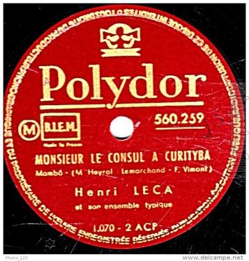 [Pochette de Monsieur le consul  Curityba / La pagata (Henry LECA) - verso]