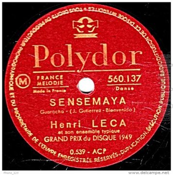 [Pochette de Baya / Sensemaya (Henry LECA)]