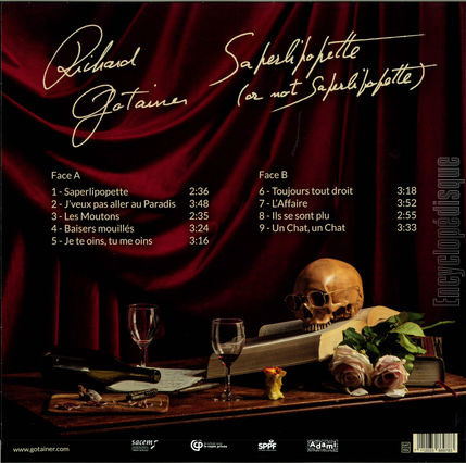 [Pochette de Saperlipopette (or not saperlipopette) (Richard GOTAINER) - verso]