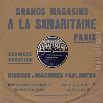 [Pochette de Marche Lorraine / Quand Madelon (78 tours  Samaritaine )]