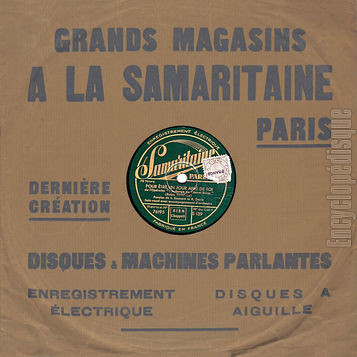 [Pochette de On a l’bguin pour Clestin / Pour tre un jour aim de toi (78 tours  Samaritaine ) - verso]