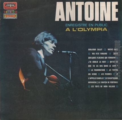 [Pochette de Antoine  l’Olympia (ANTOINE)]