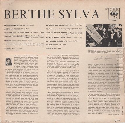 [Pochette de Les roses blanches (Berthe SYLVA) - verso]