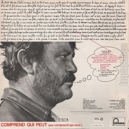 [Pochette de Comprend qui peut (Boby LAPOINTE) - verso]