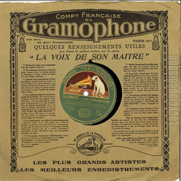 [Pochette de Chant des bateliers de la Volga / La commre (Gramophone K) - verso]