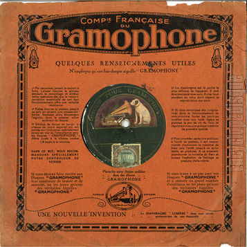 [Pochette de Paul Whiteman et son orchestre -  Mon homme / ?  (Gramophone K) - verso]