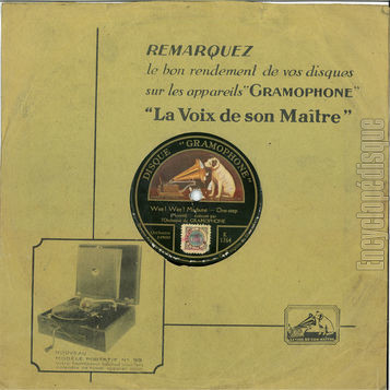 [Pochette de Orchestre du Gramophone -  Wee ! Wee ! Madame / C’est la faute  papa  (Gramophone K) - verso]