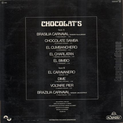 [Pochette de Brasilia Carnaval (CHOCOLAT’S) - verso]