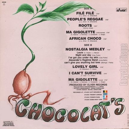 [Pochette de African Choco (CHOCOLAT’S) - verso]