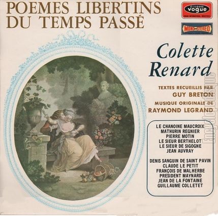 [Pochette de Pomes libertins du temps pass (Colette RENARD)]