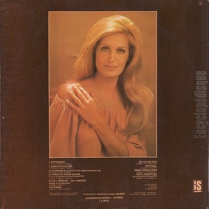 [Pochette de J’attendrai (DALIDA) - verso]