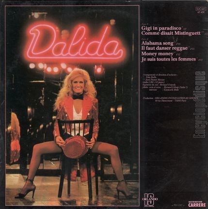 [Pochette de Gigi in paradisco (DALIDA) - verso]