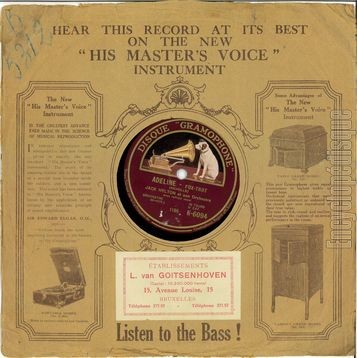 [Pochette de Jack Hylton et son orchestre -  Adeline / Give me a moment, please  (Gramophone K)]