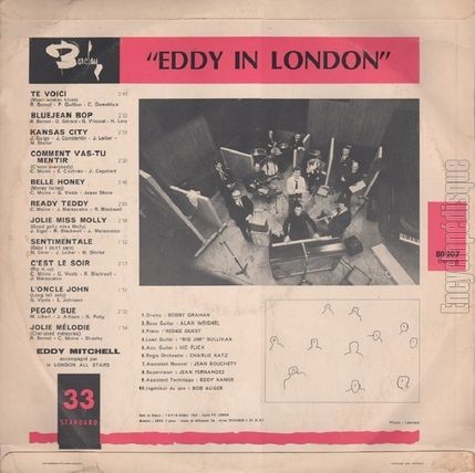 [Pochette de Eddy in London (Eddy MITCHELL) - verso]