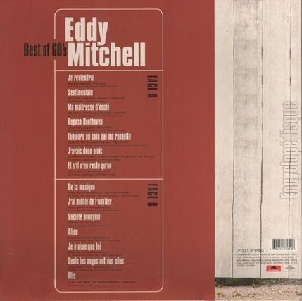 [Pochette de Best of 60’s (Eddy MITCHELL) - verso]