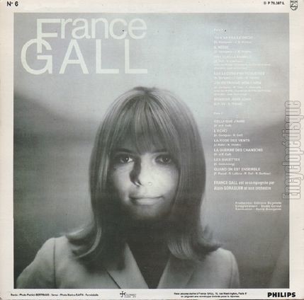 [Pochette de FG (France GALL) - verso]