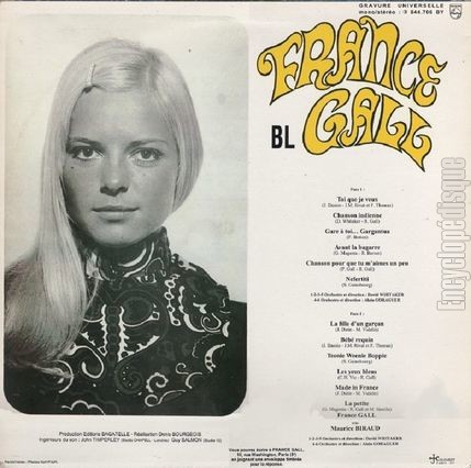 [Pochette de 1968 (France GALL) - verso]