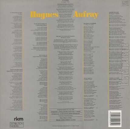 [Pochette de Hugues Aufray (Hugues AUFRAY) - verso]