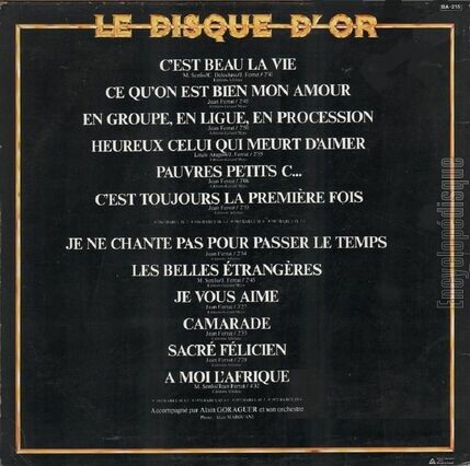 [Pochette de Le disque d’Or (Jean FERRAT) - verso]