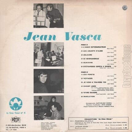 [Pochette de L’ange exterminateur (Jean VASCA) - verso]