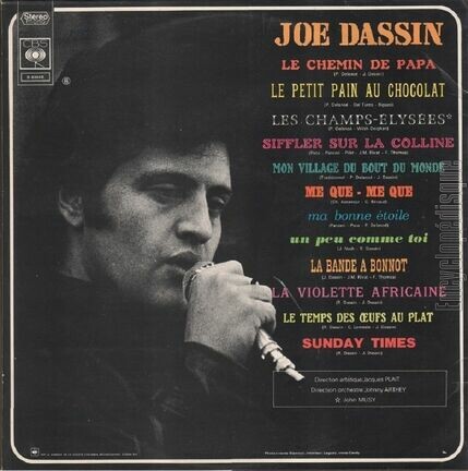 [Pochette de Le chemin de papa (Joe DASSIN) - verso]