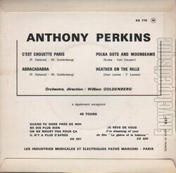 [Pochette de C’est chouette Paris (Anthony PERKINS) - verso]