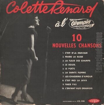 [Pochette de A l’Olympia (Colette RENARD)]