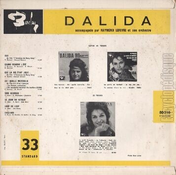 [Pochette de Eux (DALIDA) - verso]