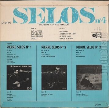 [Pochette de N 4 (Pierre SELOS) - verso]