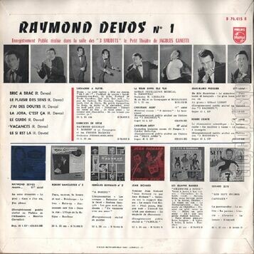 [Pochette de Raymond Devos N 1 (Raymond DEVOS) - verso]