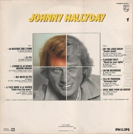 [Pochette de Johnny Hallyday -1- (Johnny HALLYDAY) - verso]