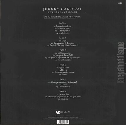 [Pochette de Son rve amricain (Johnny HALLYDAY) - verso]