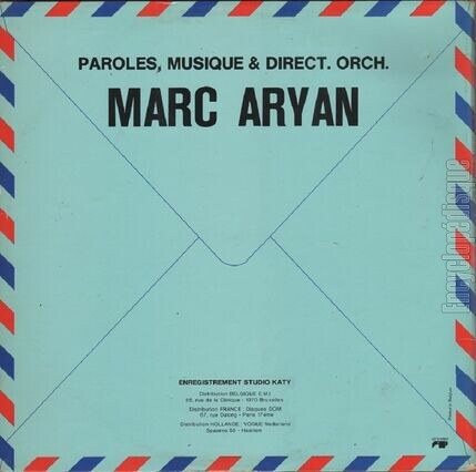 [Pochette de La lettre (Marc ARYAN) - verso]