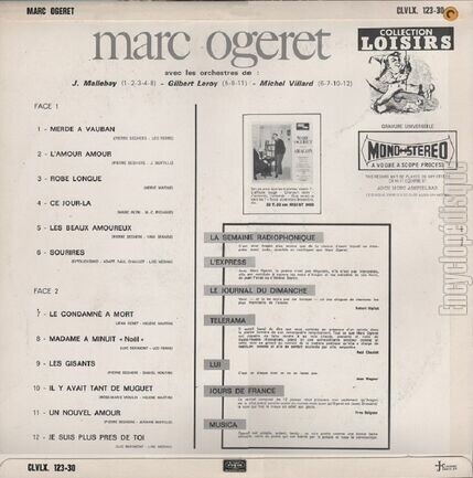 [Pochette de Marc Ogeret (Marc OGERET) - verso]