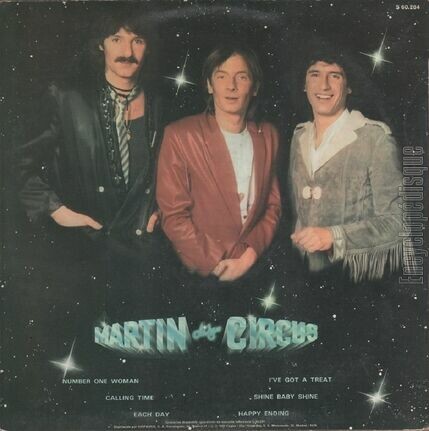 [Pochette de Shine baby shine (MARTIN CIRCUS) - verso]