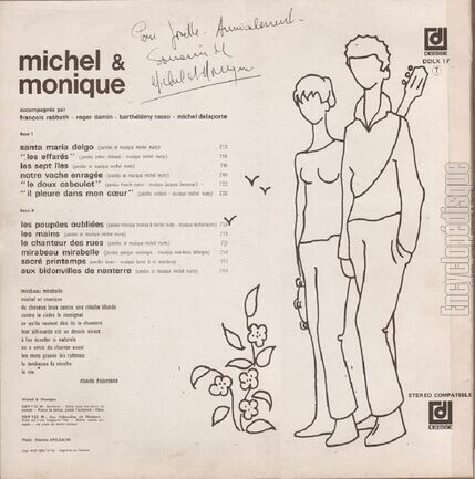 [Pochette de Mirabeau mirabelle (MICHEL & MONIQUE) - verso]