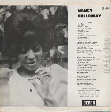 [Pochette de Bye bye - L’air qui me plait… (Nancy HOLLOWAY) - verso]