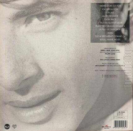 [Pochette de Alors regarde (Patrick BRUEL) - verso]