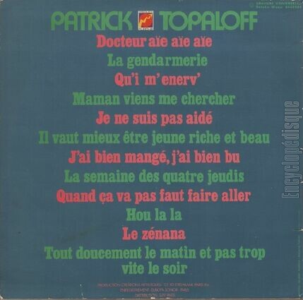 [Pochette de J’ai bien mang, j’ai bien bu (Patrick TOPALOFF) - verso]