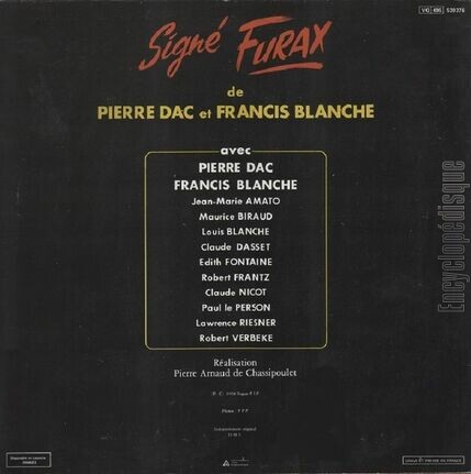 [Pochette de Sign Furax (Pierre DAC) - verso]