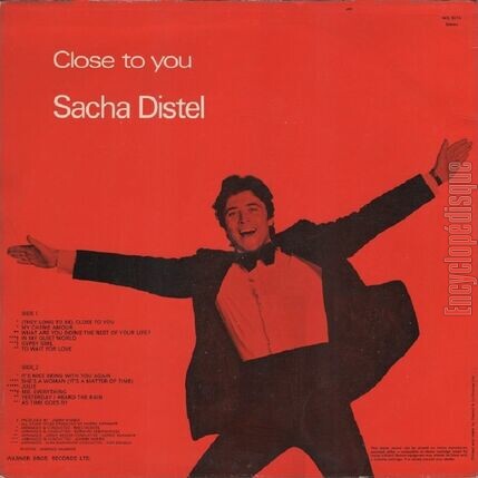 [Pochette de Close to you (Sacha DISTEL) - verso]