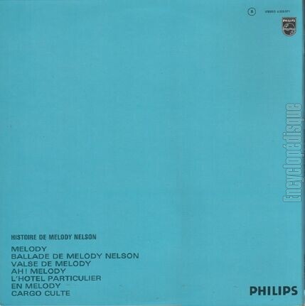 [Pochette de Histoire de Melody Nelson (Serge GAINSBOURG) - verso]