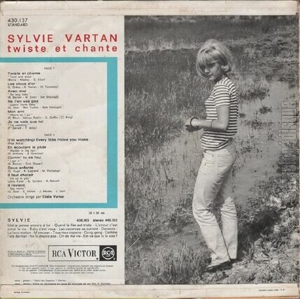 [Pochette de Twiste et chante (Sylvie VARTAN) - verso]