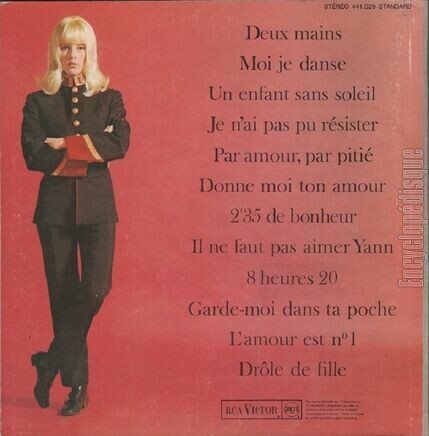 [Pochette de Deux mains - 2’35 de bonheur (Sylvie VARTAN) - verso]