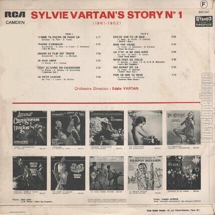 [Pochette de Sylvie Vartan’s story 1961-1962 (Sylvie VARTAN) - verso]