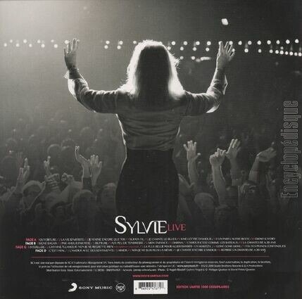 [Pochette de Sylvie live (Sylvie VARTAN) - verso]