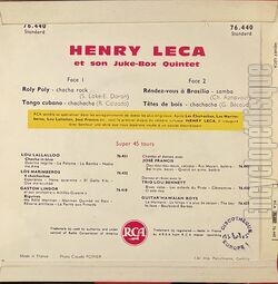 [Pochette de Roly Poly (Henry LECA) - verso]